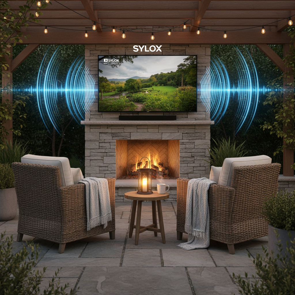 Outdoor TV, 43 Inch Waterproof Smart Outdoor Tvs, 4K, HDR 10, Weatherproof,1000Nits, Voice Assistant Remote, for Partial Sun Area(Deck Pro 3.0, Latest Model)